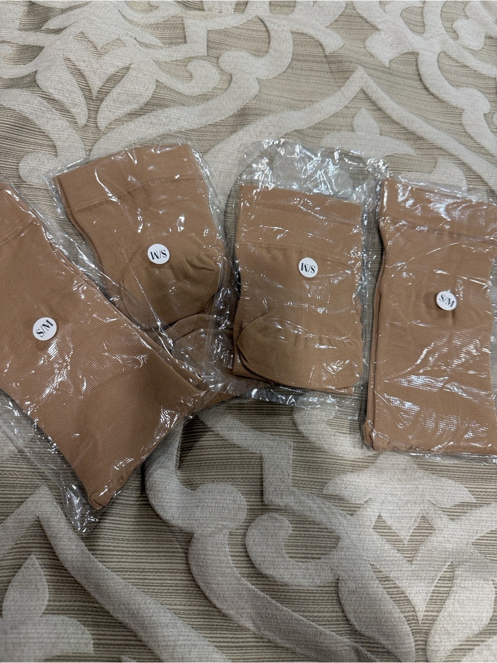 Nude Compression Ankle Socks - 15-20 mmHg 4 pairs never used